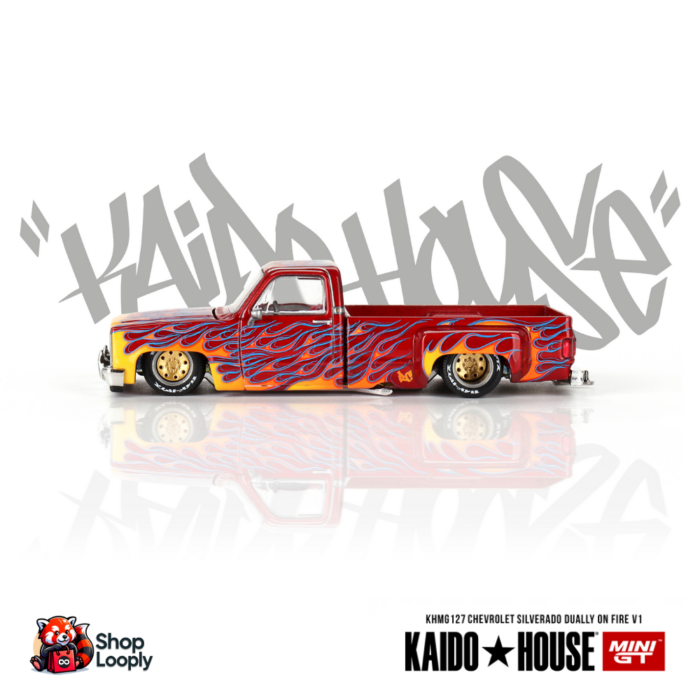 Kaido House 1:64 Chevy Silverado Dually Fire Collectible