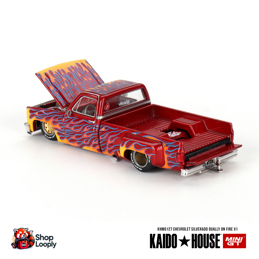 Kaido House 1:64 Chevy Silverado Dually Fire Collectible