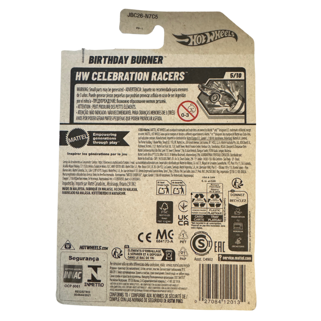 Hot Wheels Birthday Burner Treasure Hunt โ HW Celebration Racers - ๐ Free Shipping Included!