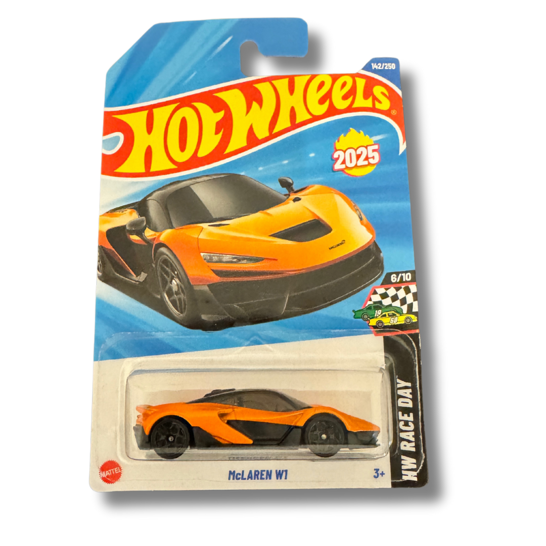 Hot Wheels McLaren W1 – HW Race Day – 2025 Edition – Orange Die-Cast Racer – 142/250 – Collector’s Exclusive - 🚚 Free Shipping Included!