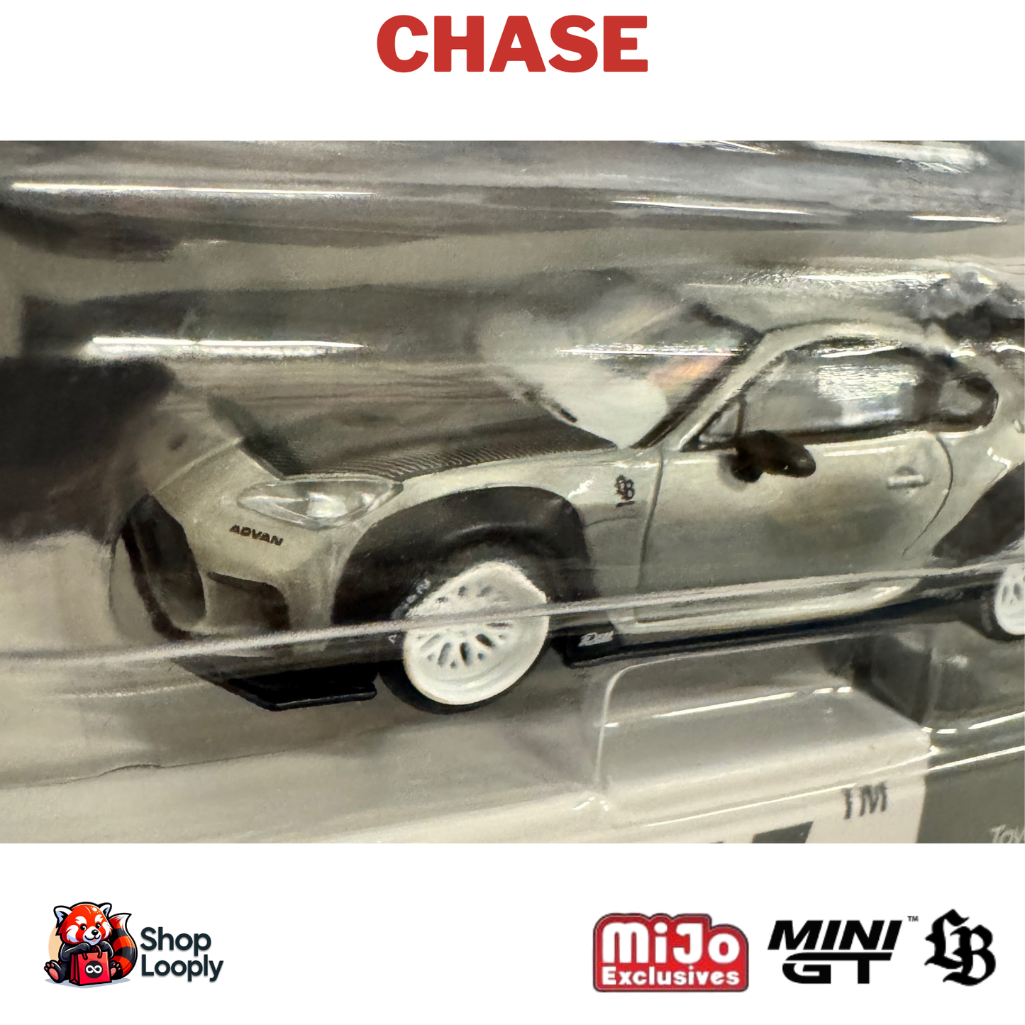 Mini GT Toyota GR86 LBWK Chase – 1:64 MiJo Exclusive Diecast JDM Car