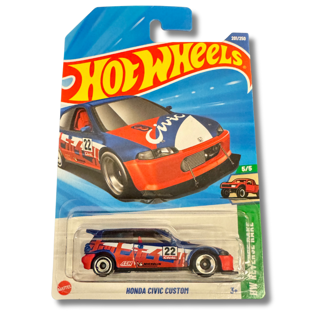 Hot Wheels Honda Civic Custom – 1:64 Diecast | JDM Track Edition #201/250