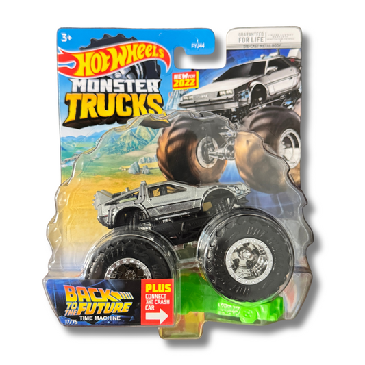 Hot Wheels Monster Trucks DeLorean Time Machine - Back to the Future Edition - 🚚 Free Shipping Included!