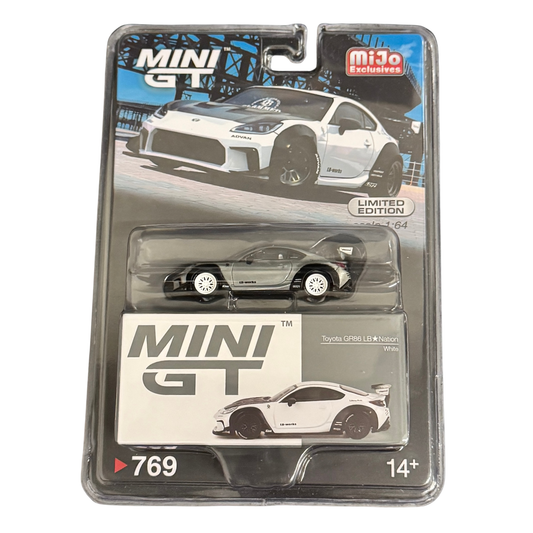Mini GT Toyota GR86 LBWK Chase – 1:64 MiJo Exclusive Diecast JDM Car