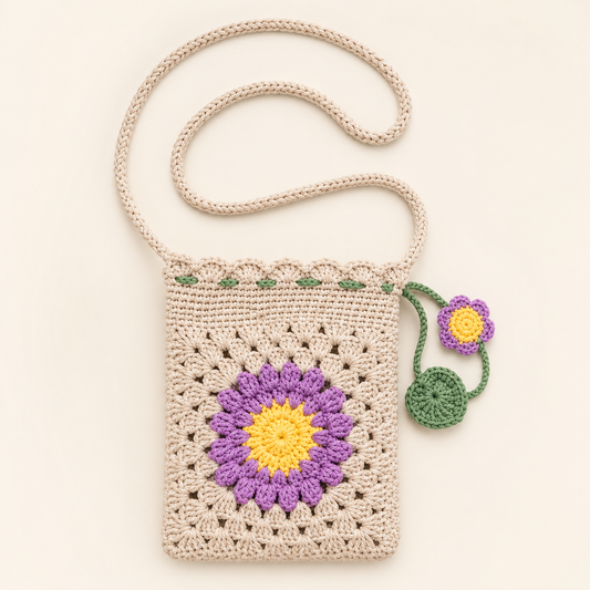 Sunflower Phone Bag Crochet Kit