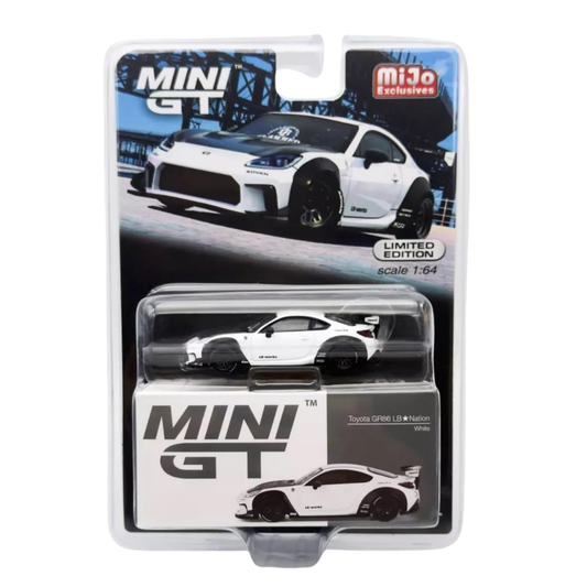 Mini GT 1:64 Toyota GR86 LB★Nation White JDM Diecast Model