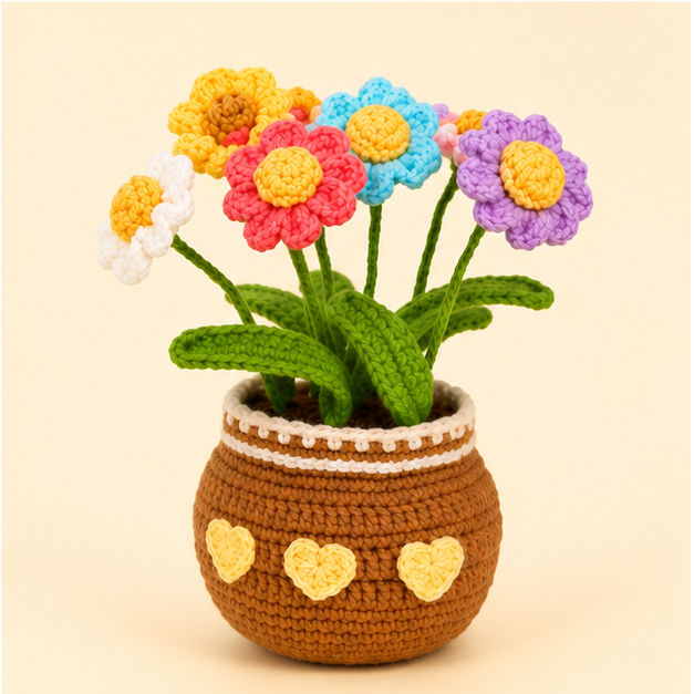 Blooming Flower Pot Crochet Kit