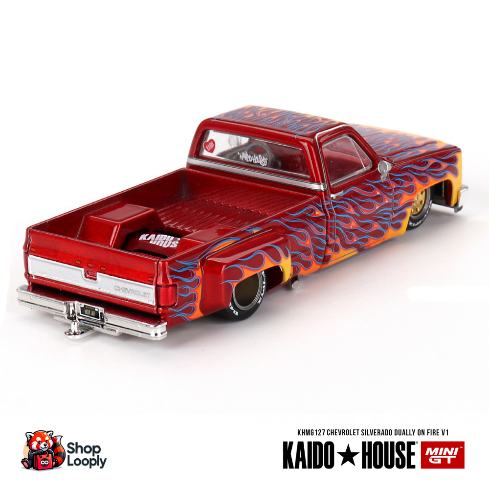 Kaido House 1:64 Chevy Silverado Dually Fire Collectible