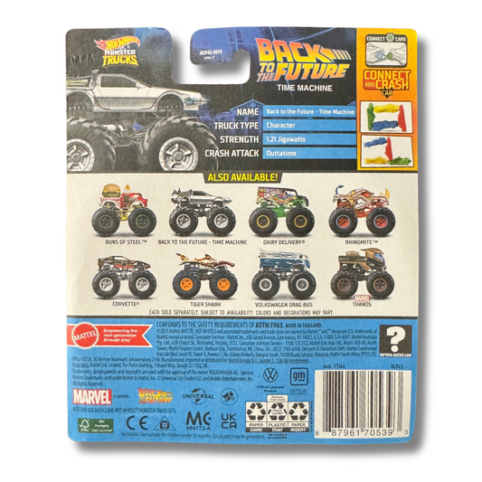 Hot Wheels Monster Trucks DeLorean Time Machine - Back to the Future Edition - 🚚 Free Shipping Included!