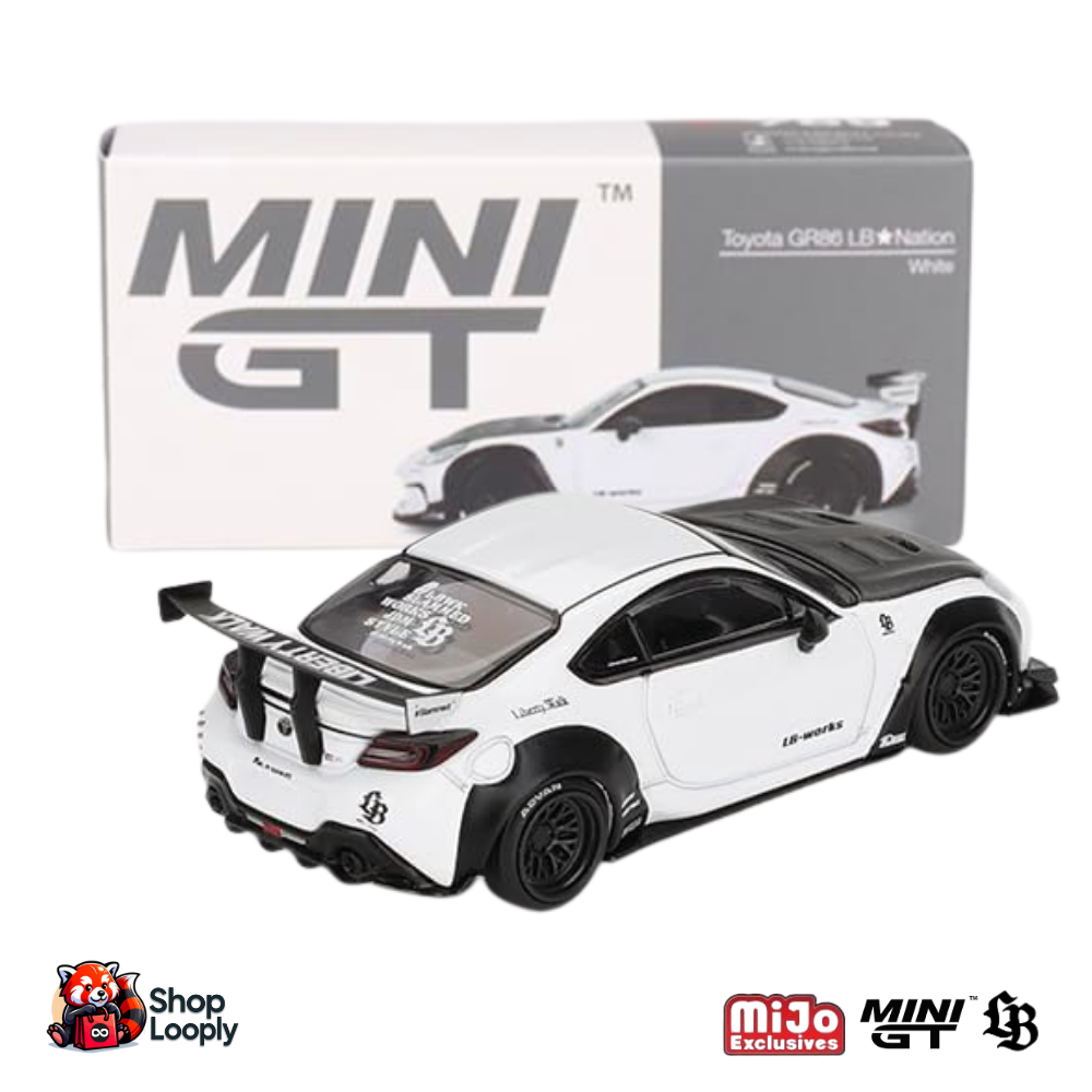 Mini GT 1:64 Toyota GR86 LB★Nation White JDM Diecast Model