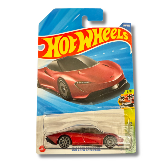 Hot Wheels McLaren Speedtail – 1:64 Diecast | Red Racing Edition #209/250