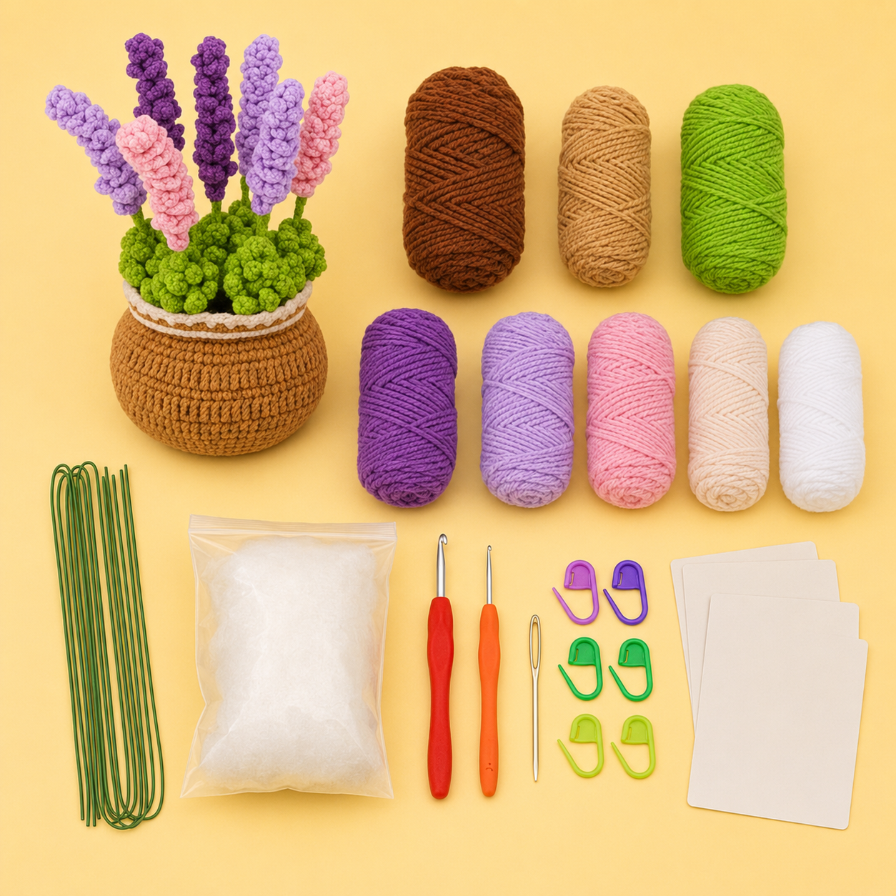 Lavender Flower Pot Crochet Kit
