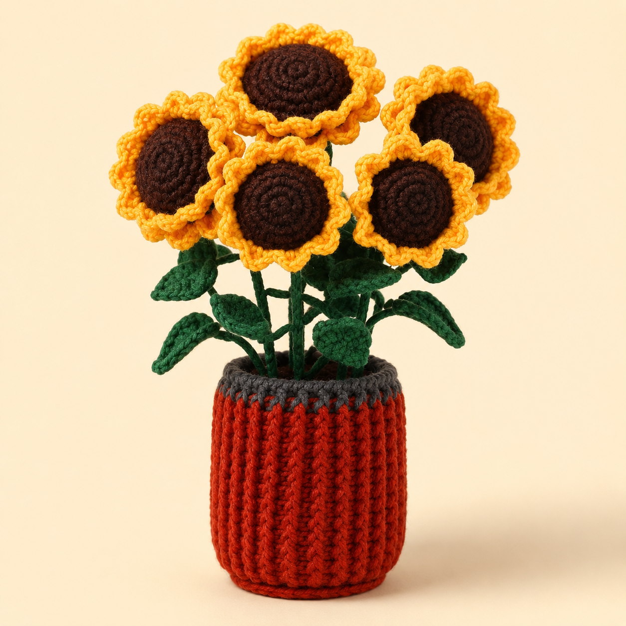 Sunflower Flower Pot Crochet Kit